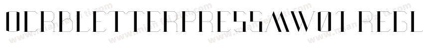 ocrbletterpressMW01 Regular字体转换
